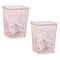 Mind Reader 2 Piece Square Metal Mesh Waste Basket Set